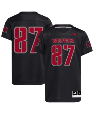 Big Boys' and Girls' 87 Black NC State Wolfpack Honor Support Strategy Football Jersey