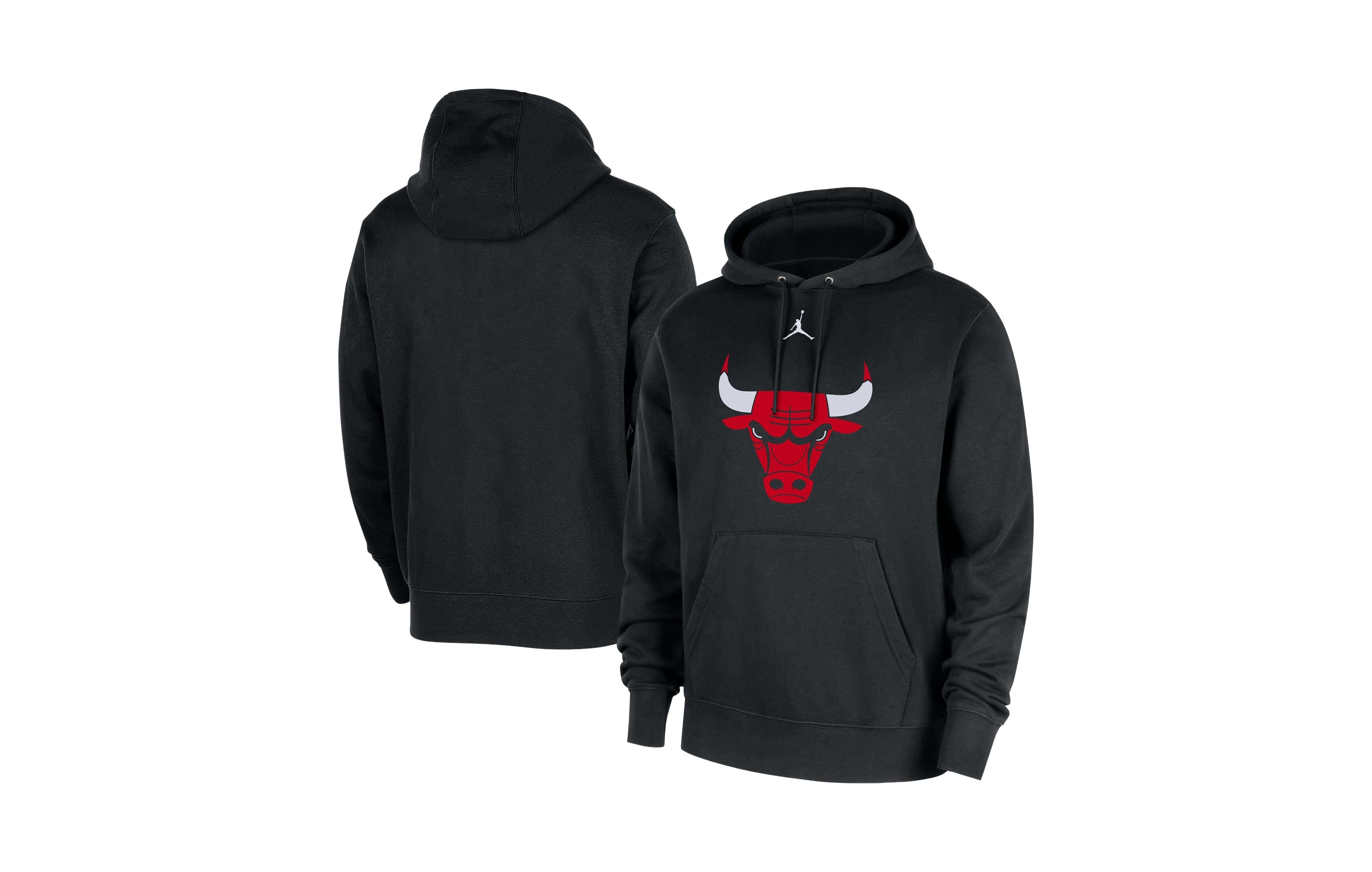 Jordan Men's Black Chicago Bulls Statement Edition Club Fleece Hoodie
