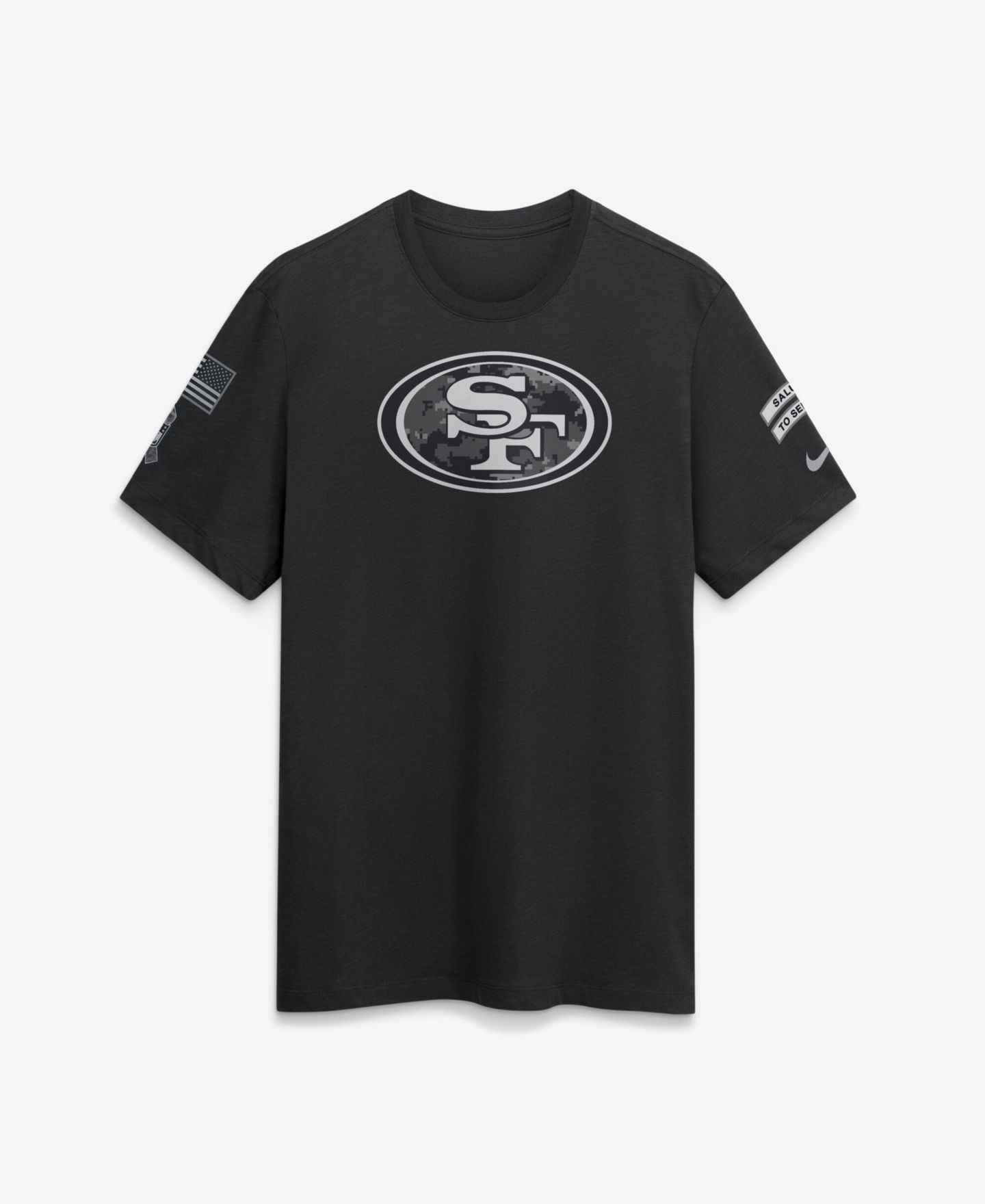 Мужская футболка Nike Black San Francisco 49ers 2026 Salute to Service Slub — фото 1