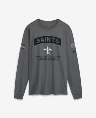 Men's Gray New Orleans Saints 2026 Salute to Service Long Sleeve T-Shirt