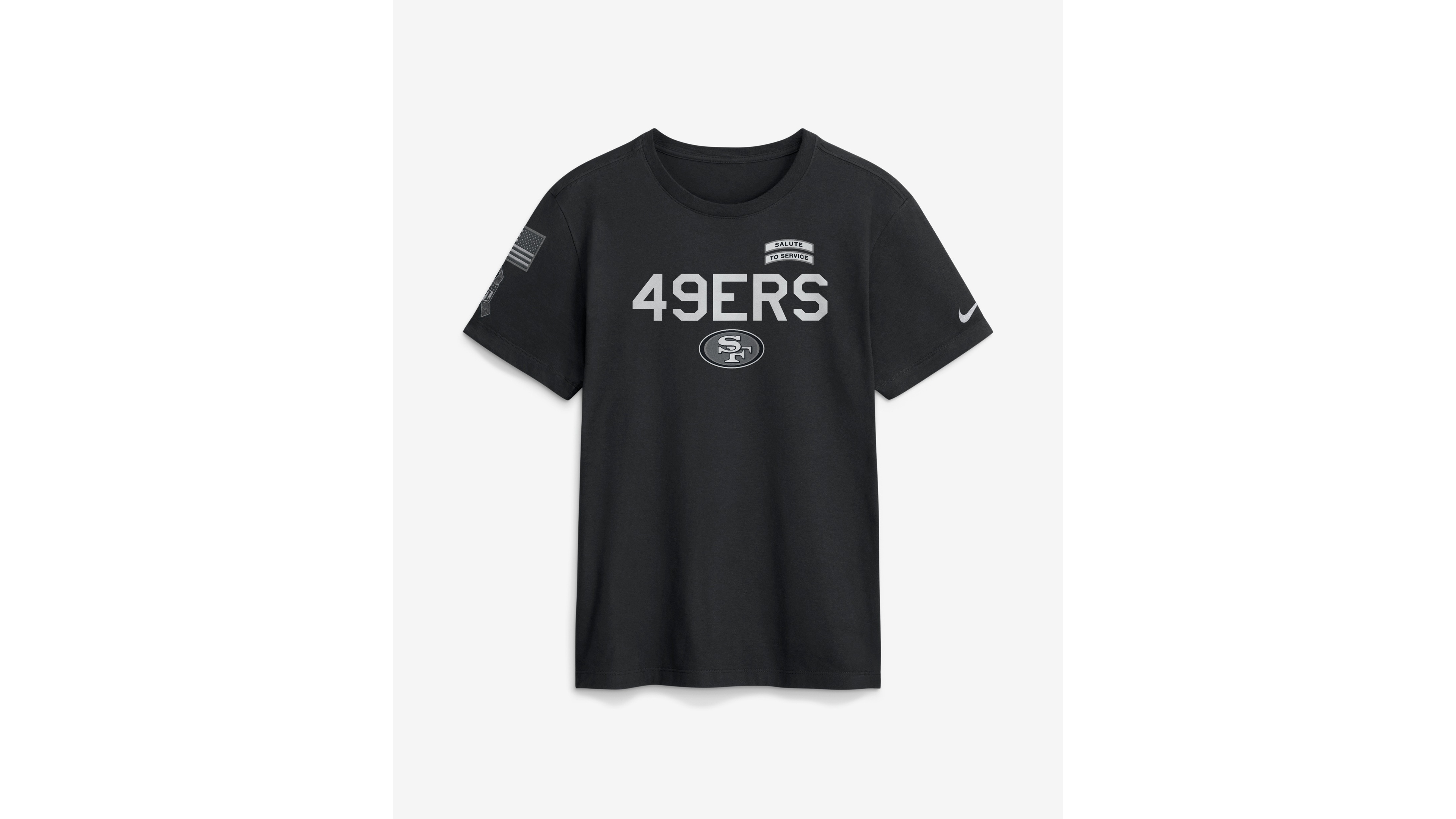 Nike Men's Black San Francisco 49ers 2026 Salute to Service Sideline Dri-fit T-Shirt