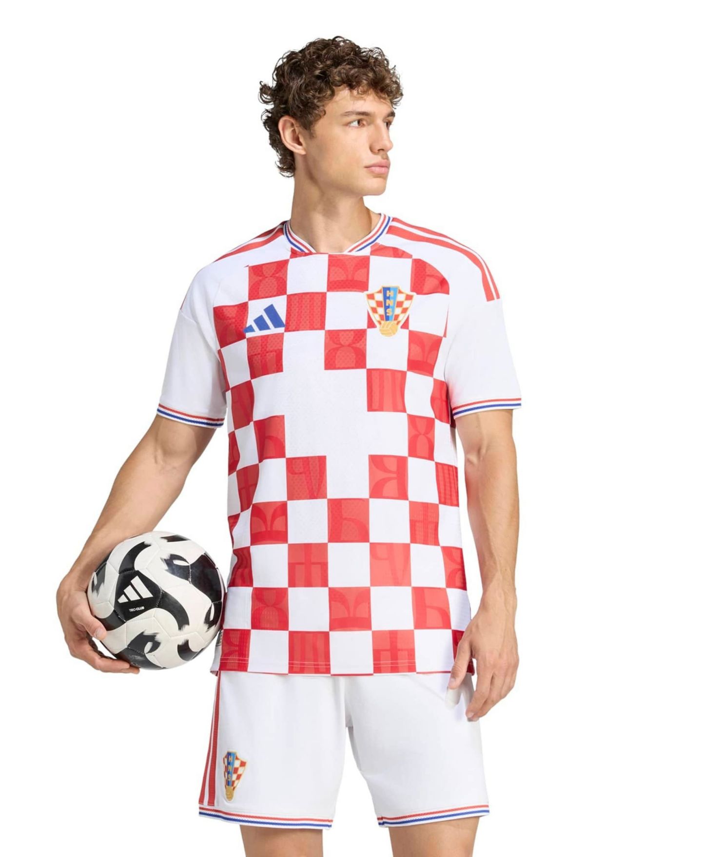 Мужской топ adidas White Croatia National Team 2027 Home On-Field Authentic Jersey — фото 1