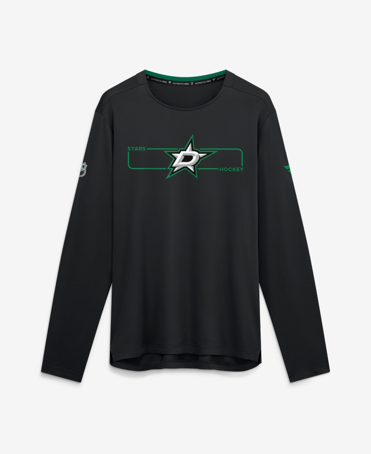 Fanatics Men's Black Dallas Stars Authentic Pro Rink Tech Long Sleeve T-Shirt