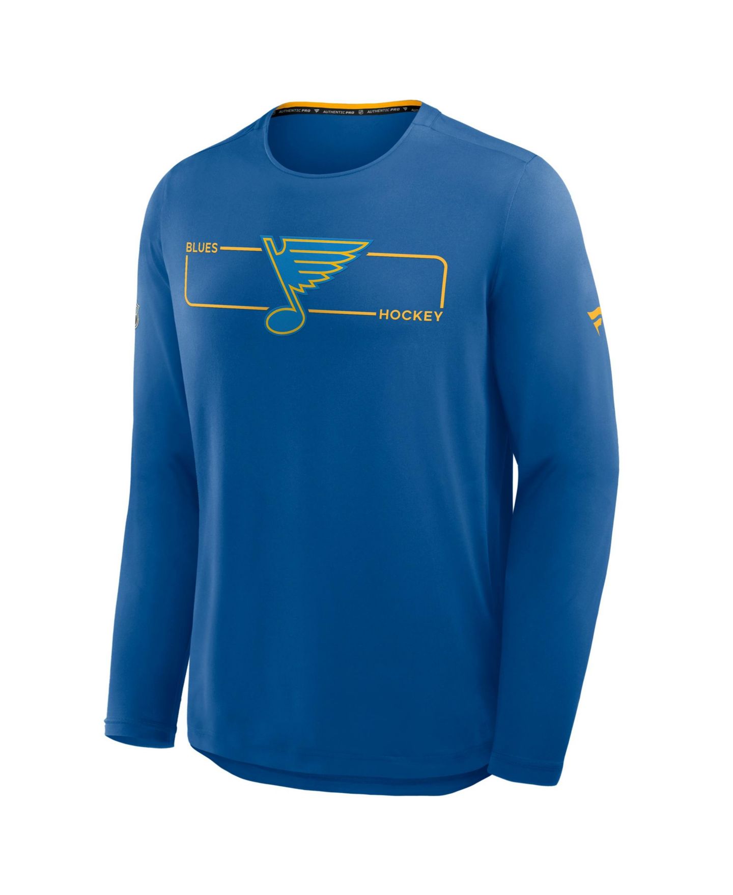 Мужская футболка Fanatics Blue St. Louis Blues Authentic Pro Rink Tech Long Sleeve — фото 3