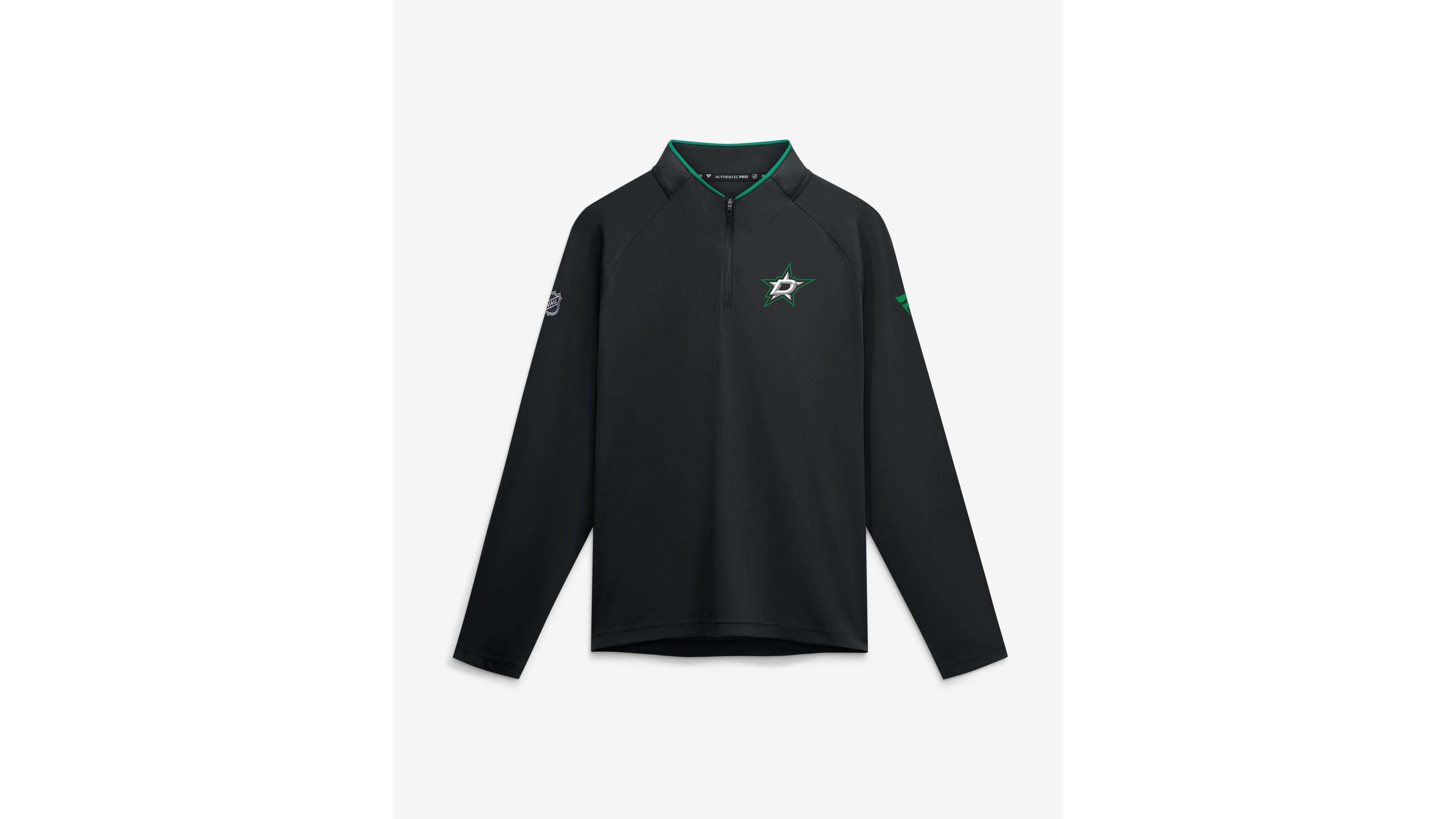Fanatics Men's Black Dallas Stars Authentic Pro Rink Lightweight Quarter-Zip Pullover