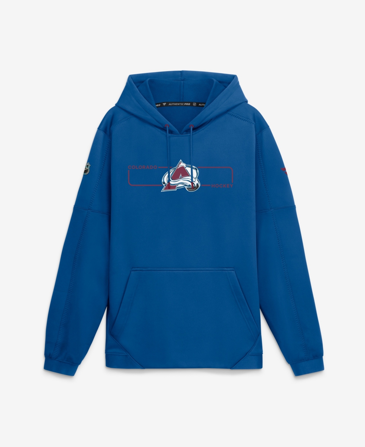Fanatics Men's Blue Colorado Avalanche Authentic Pro Rink Fleece Pullover Hoodie - Blue