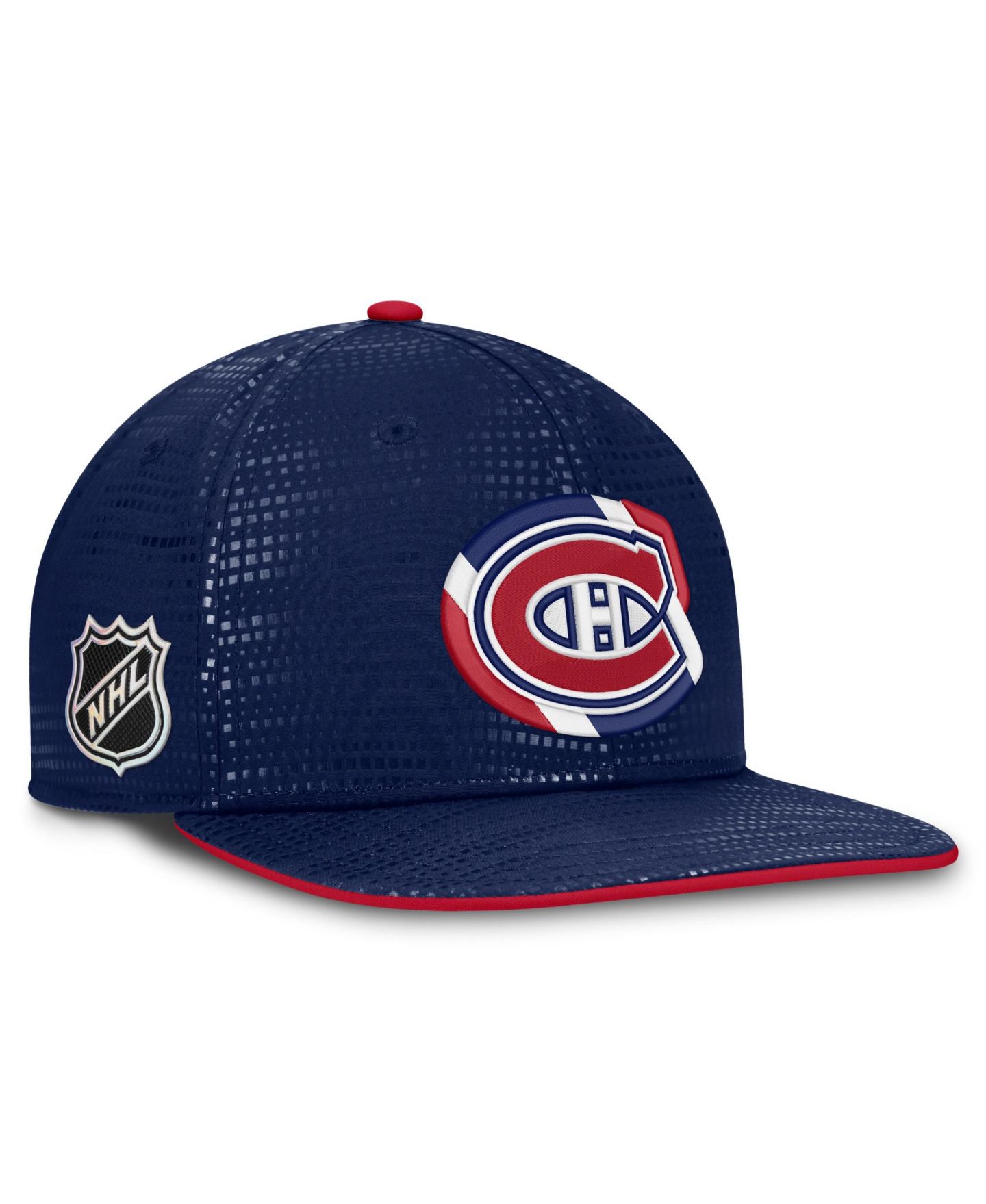 Мужские козырьки Fanatics Navy Montreal Canadiens Authentic Pro Rink Square Snapback Hat — фото 3