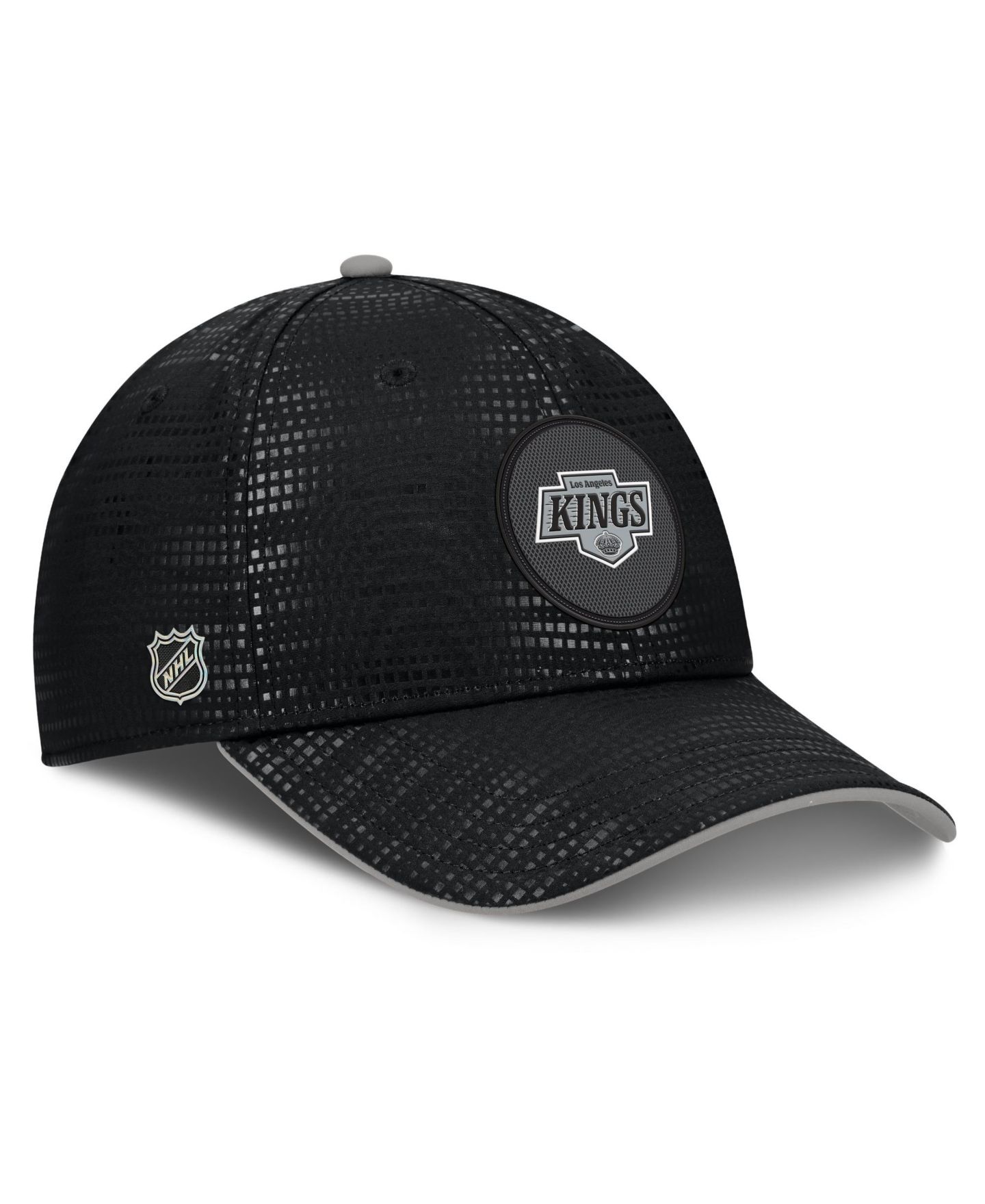 Мужской головной убор Fanatics Black Los Angeles Kings Authentic Pro Rink Debossed Stretch Fit Hat — фото 3