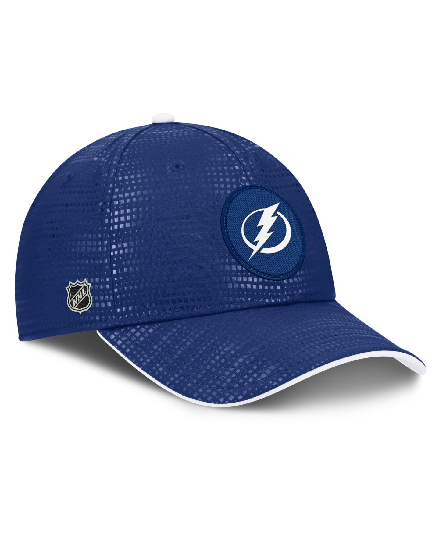Мужской головной убор Fanatics Blue Tampa Bay Lightning Authentic Pro Rink Debossed Stretch Fit Hat — фото 3