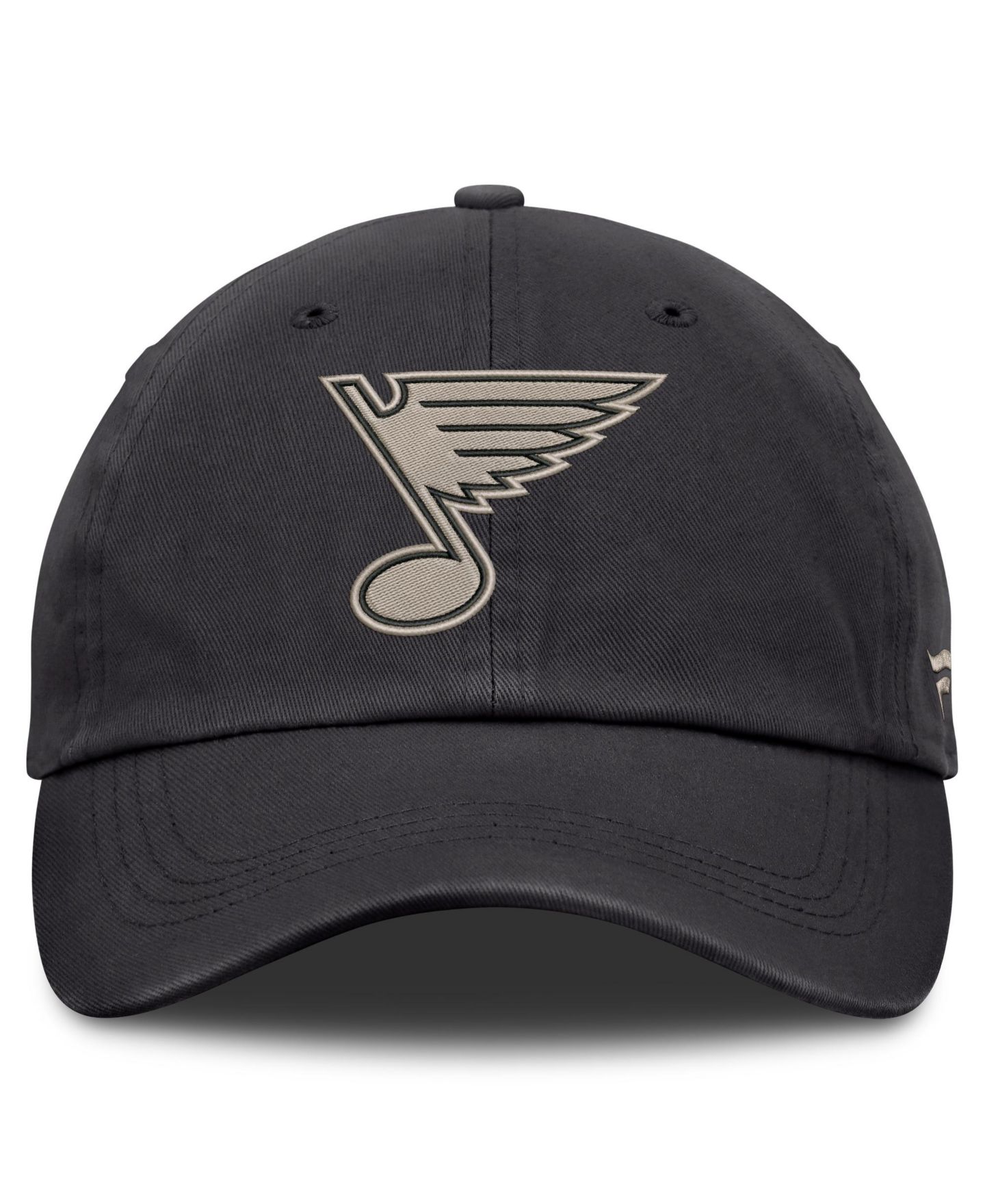 Мужская кепка Fanatics Charcoal St. Louis Blues Road Phantom Washed Adjustable Hat — фото 2