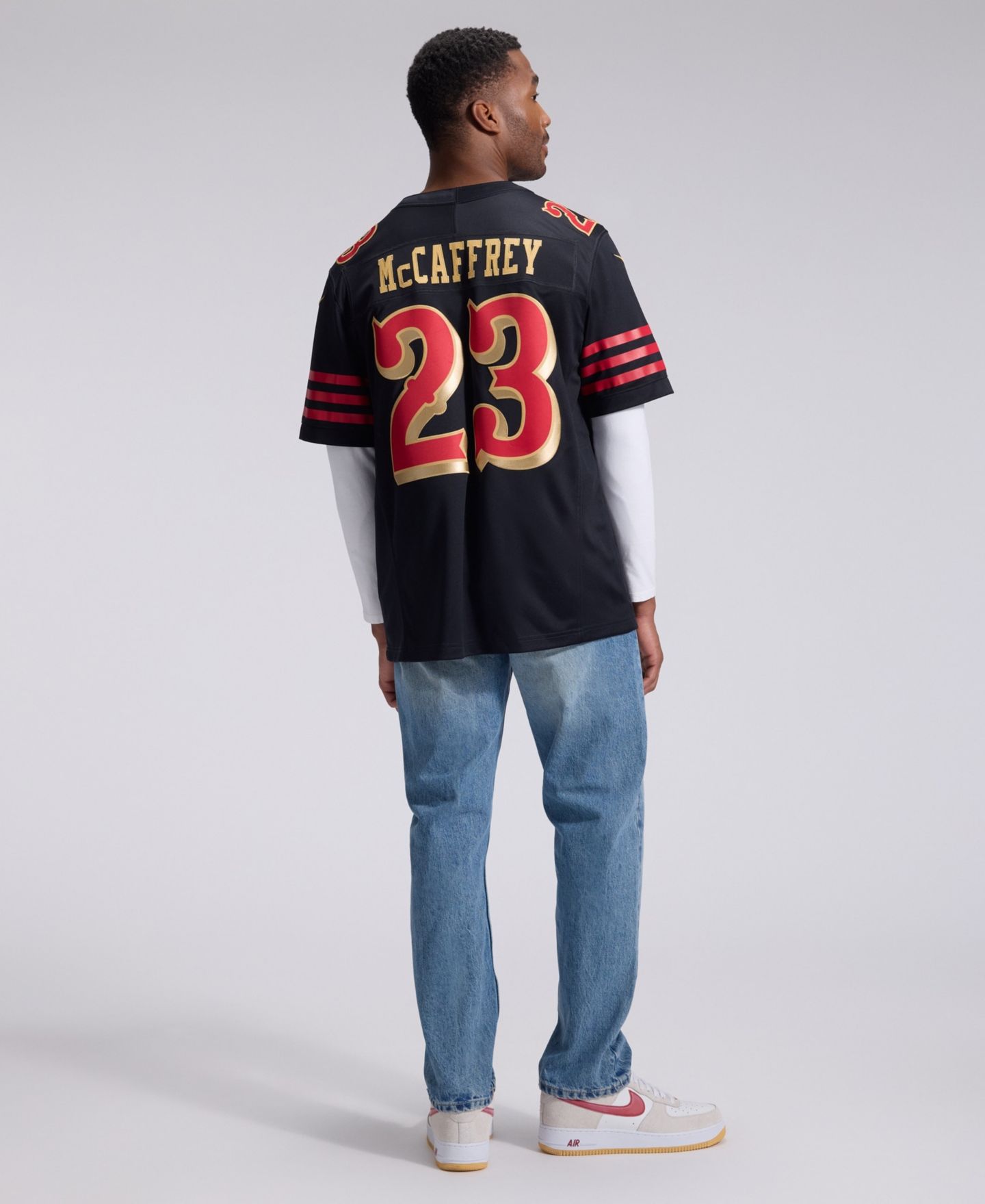 Мужской топ Nike Christian McCaffrey Black San Francisco 49ers Rivalries Collection Stitched Limited Jersey — фото 5