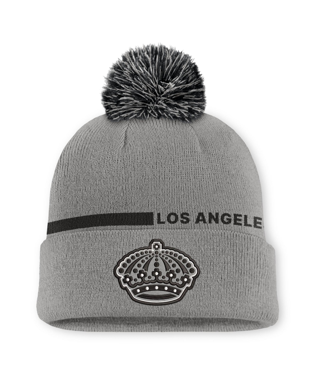 Fanatics Men's Gray Los Angeles Kings Authentic Pro Alternate Cuffed Knit with Pom Hat