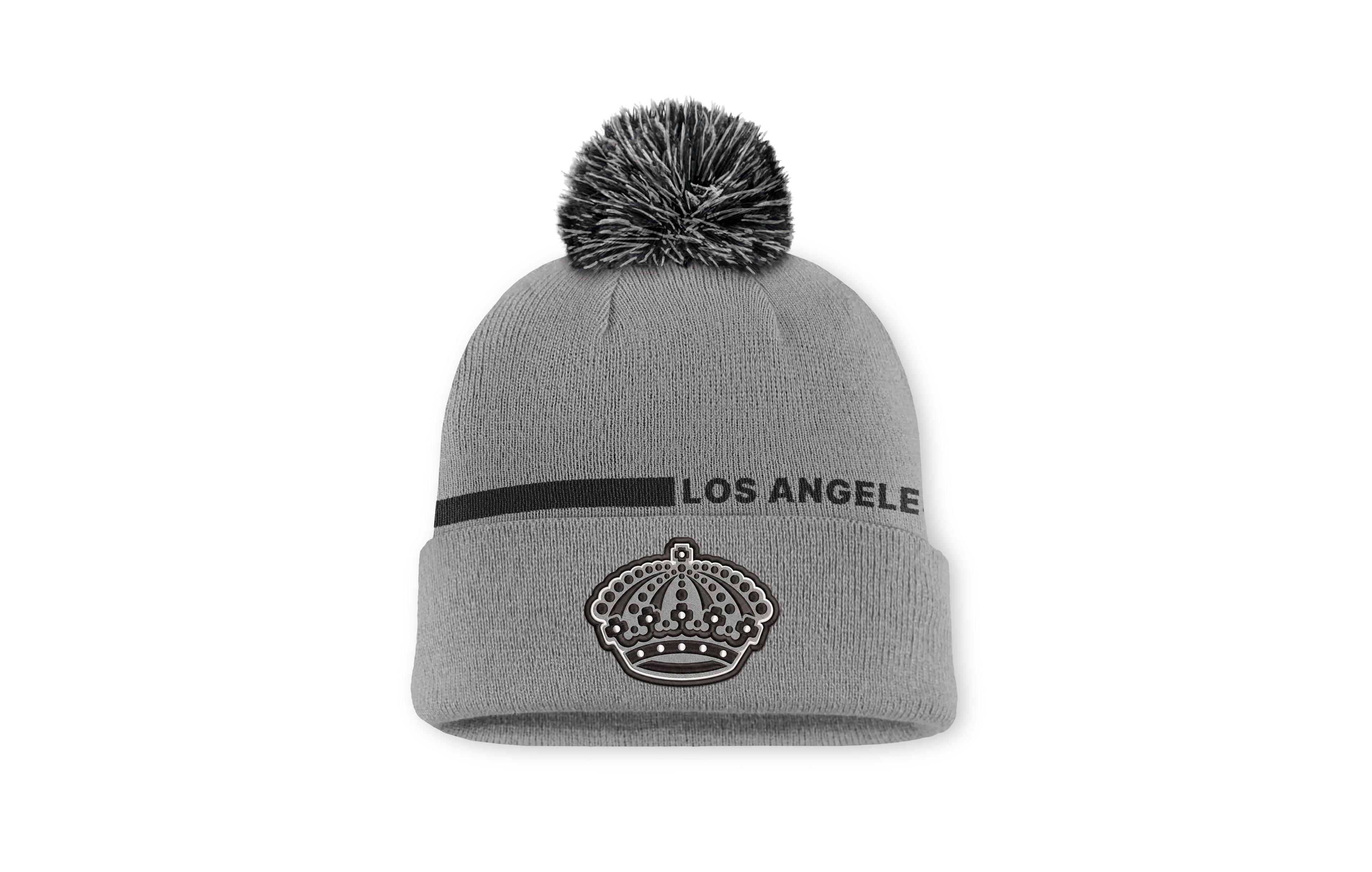 Fanatics Men's Gray Los Angeles Kings Authentic Pro Alternate Cuffed Knit with Pom Hat