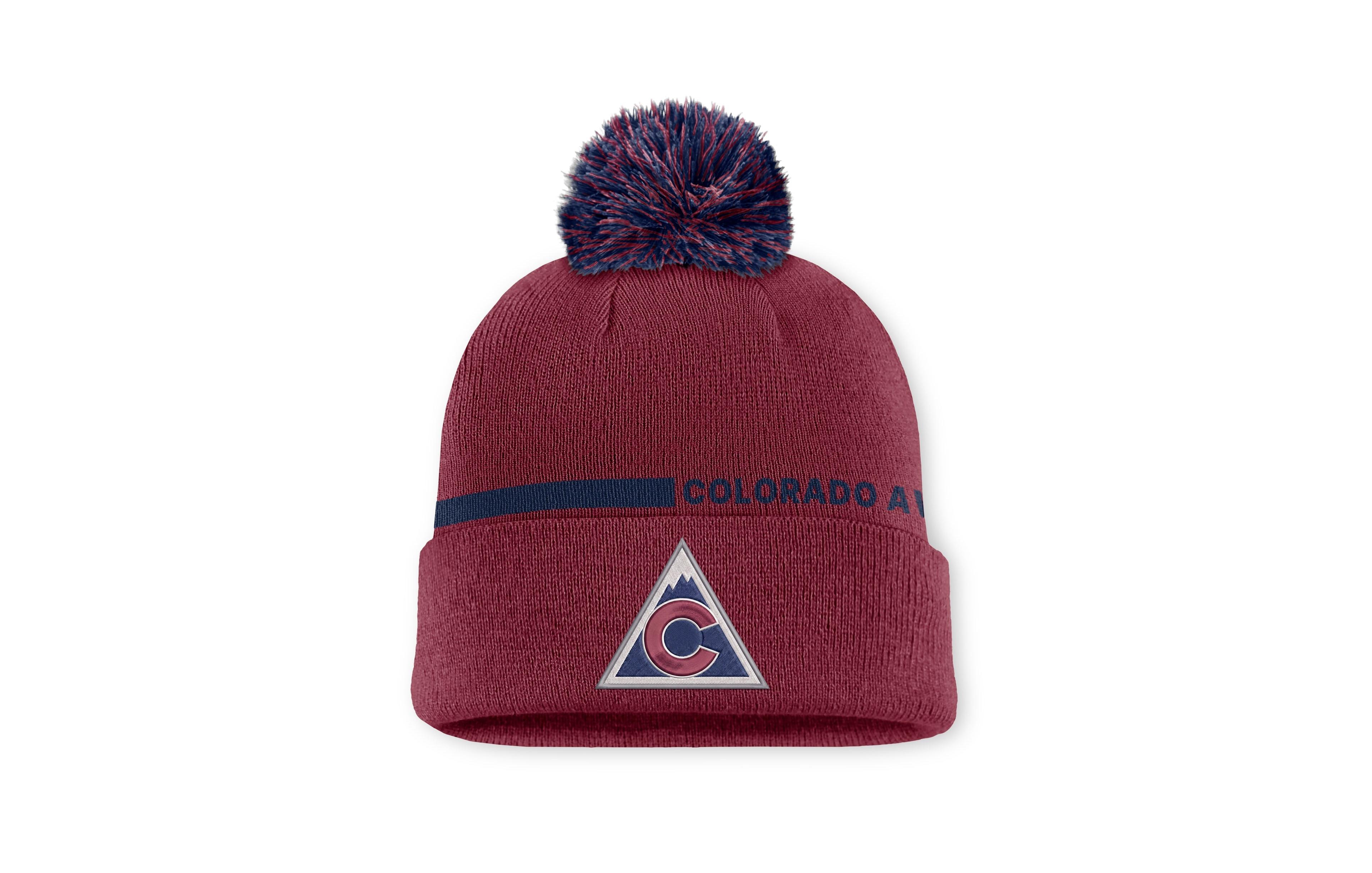Fanatics Men's Burgundy Colorado Avalanche Authentic Pro Alternate Cuffed Knit with Pom Hat