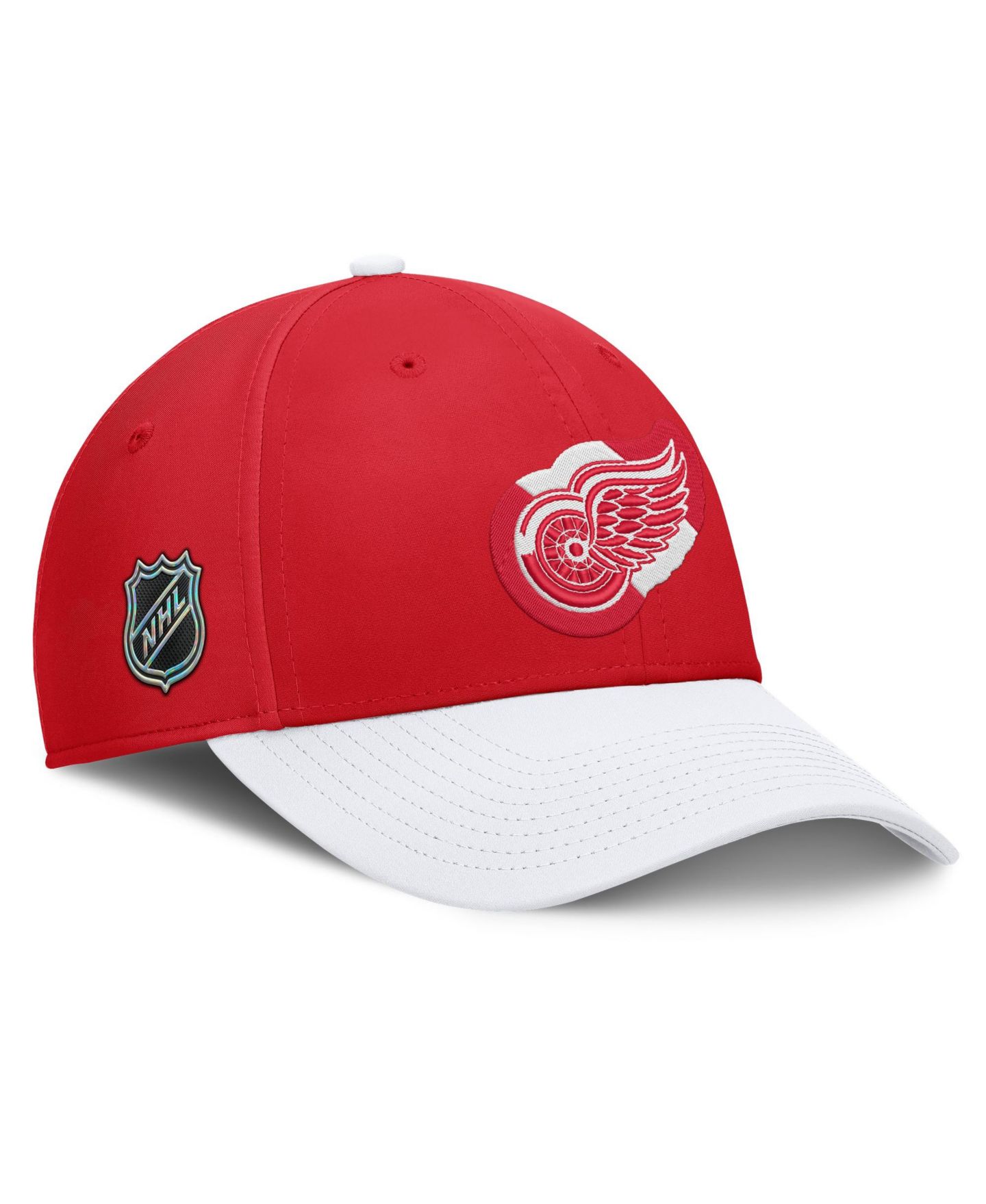 Мужской головной убор Fanatics Red/White Detroit Red Wings Stretch Hat — фото 3