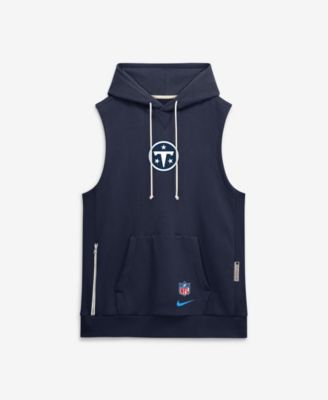 Men's Navy Tennessee Titans 2026 Rivalries Collection Sideline Sleeveless Fleece Hoodie