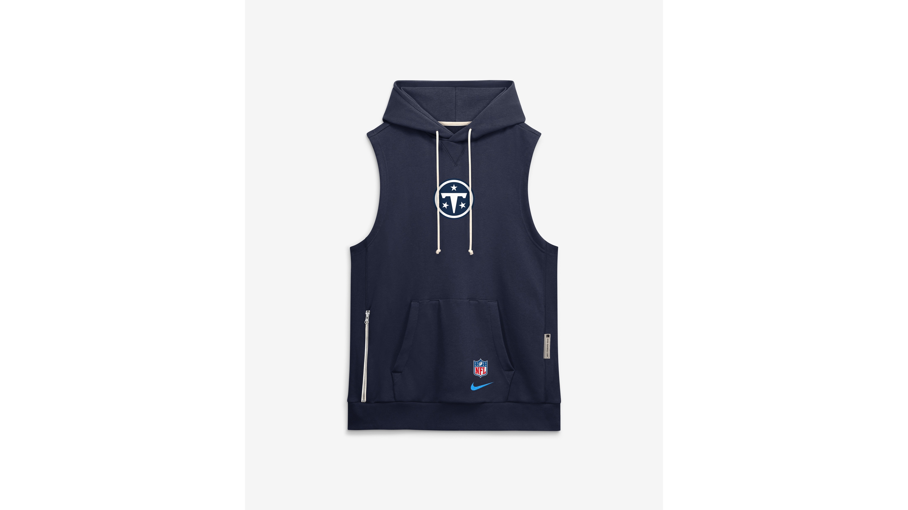 Nike Men's Navy Tennessee Titans 2026 Rivalries Collection Sideline Sleeveless Fleece Hoodie