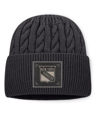 Men's Charcoal New York Rangers Road Phantom Oversized Cuffed Knit Hat