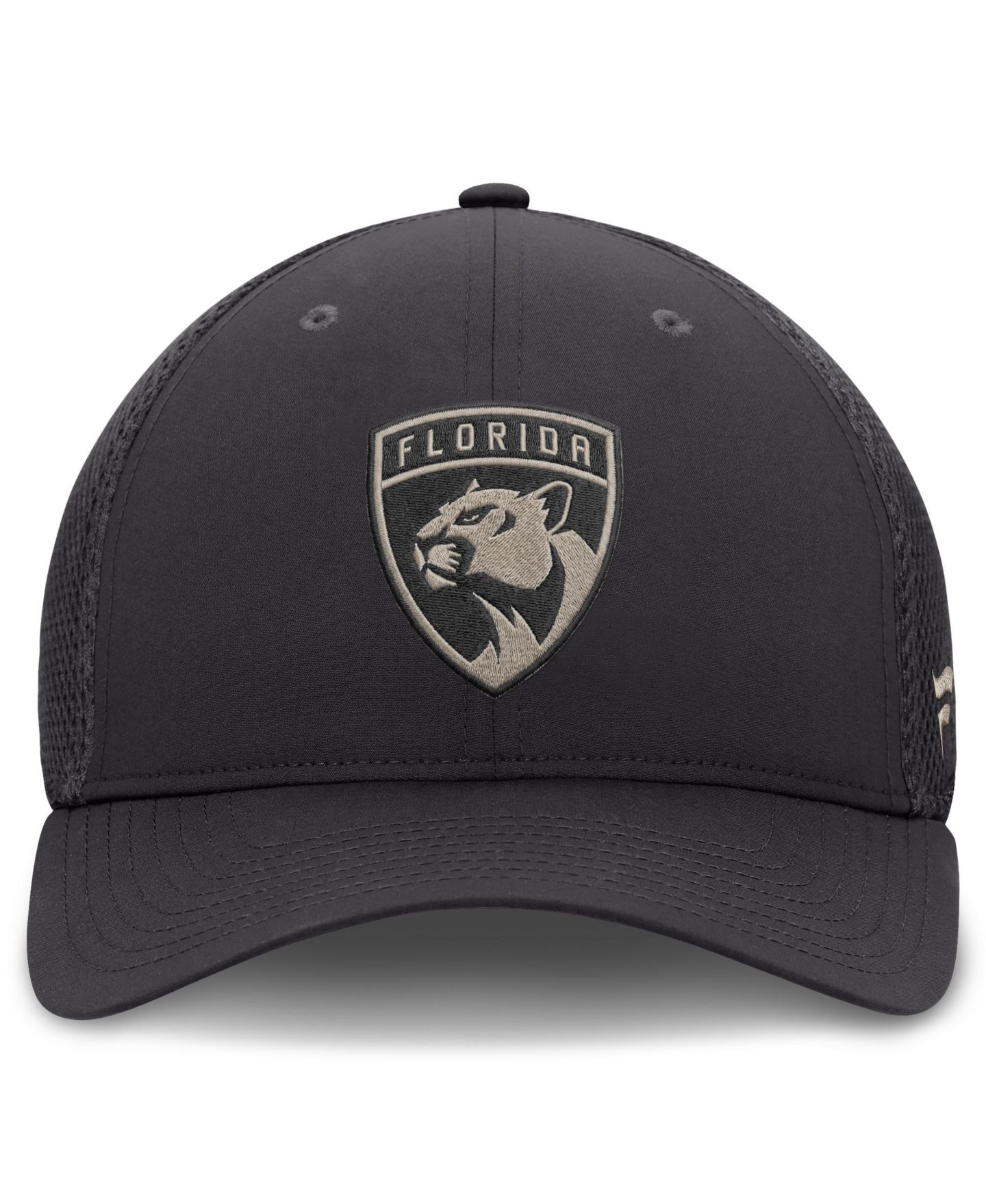 Мужской головной убор Fanatics Charcoal Florida Panthers Authentic Pro Road Meshback Stretch Hat — фото 2