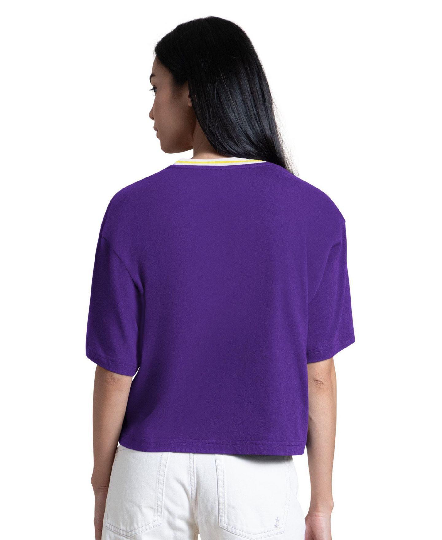 Женская футболка Starter Purple LSU Tigers Ace Cropped — фото 2