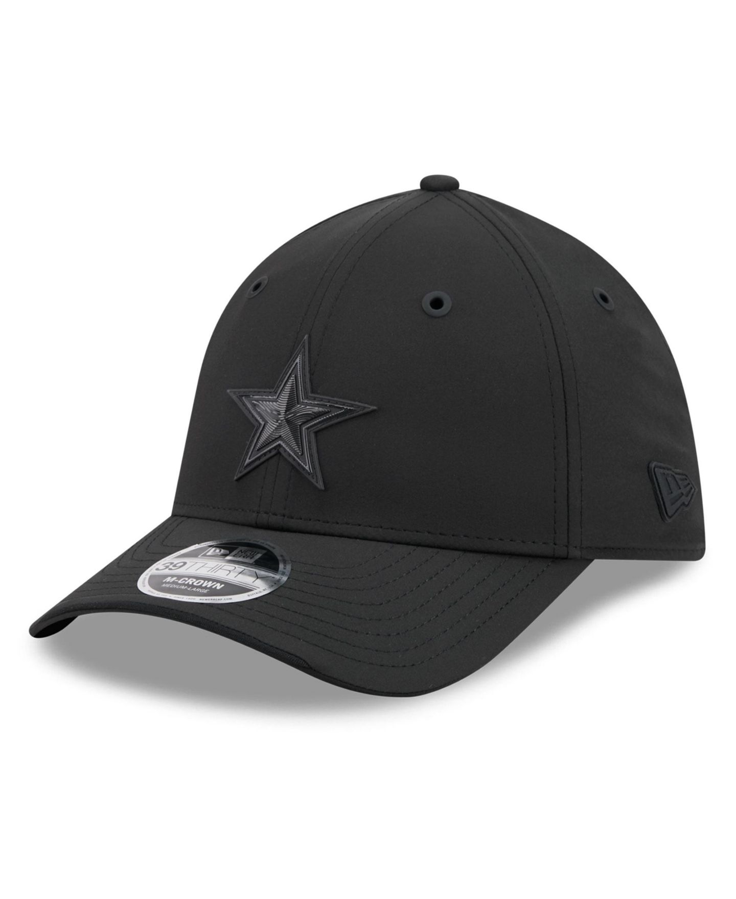 Мужской головной убор New Era Black Dallas Cowboys 2026 Sideline 39THIRTY M-Crown Stretch Hat — фото 1