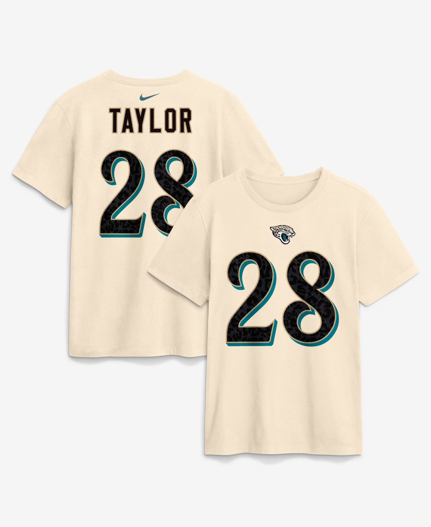Мужская футболка Nike Fred Taylor Natural Jacksonville Jaguars 2026 Rivalries Collection Player Name & Number — фото 1