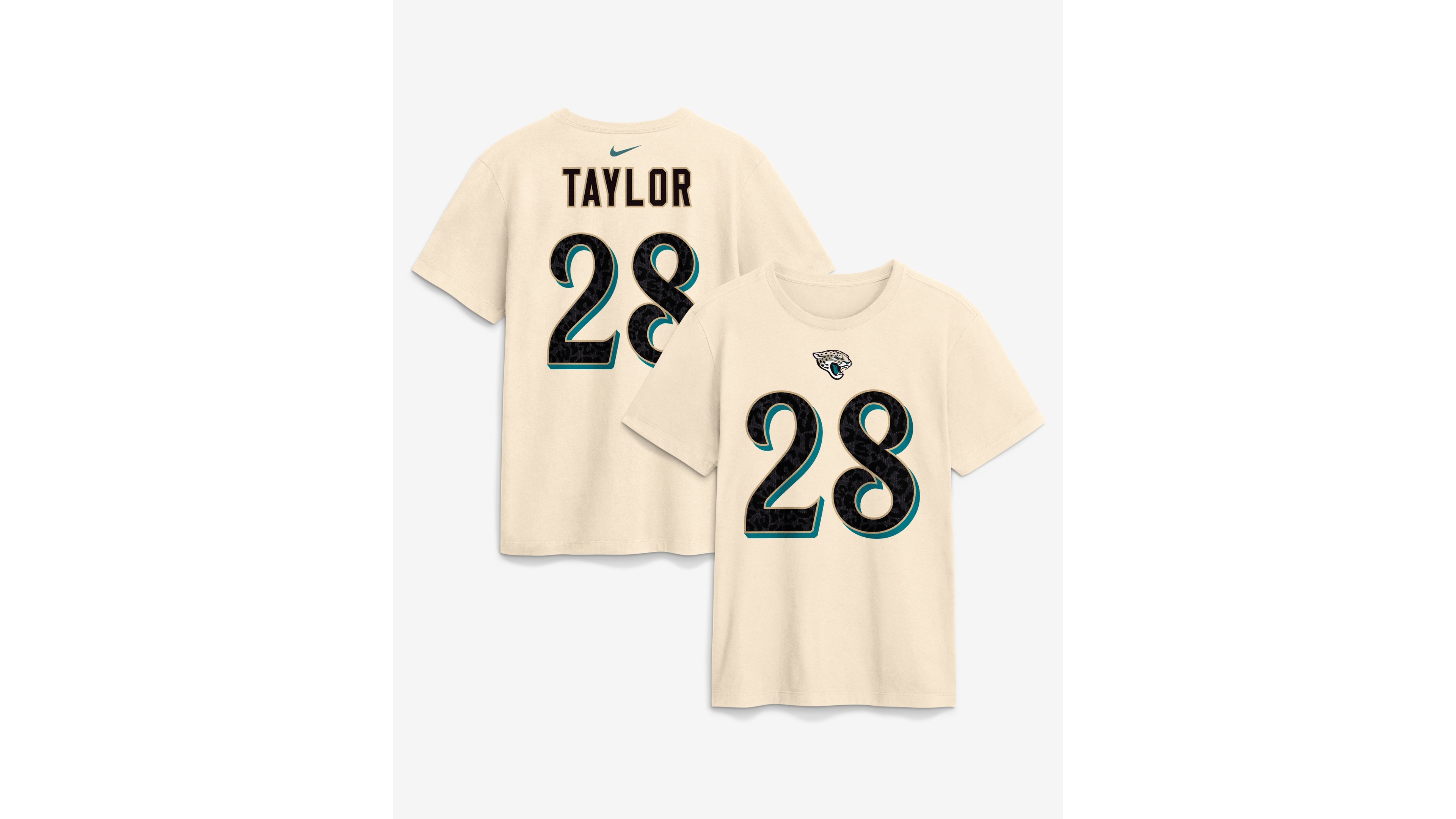 Nike Men's Fred Taylor Natural Jacksonville Jaguars 2026 Rivalries Collection Player Name & Number T-Shirt