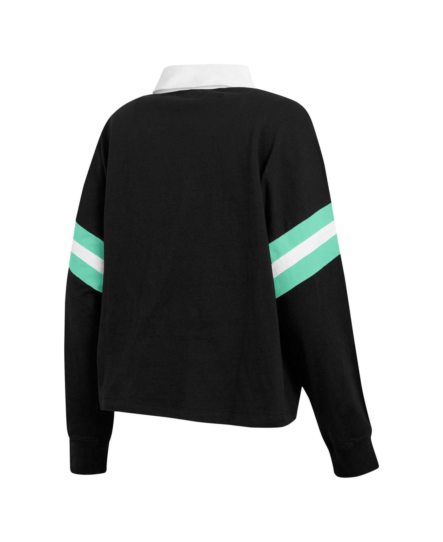 Женская футболка WEAR by Erin Andrews Black New York Liberty Rugby Polo — фото 4