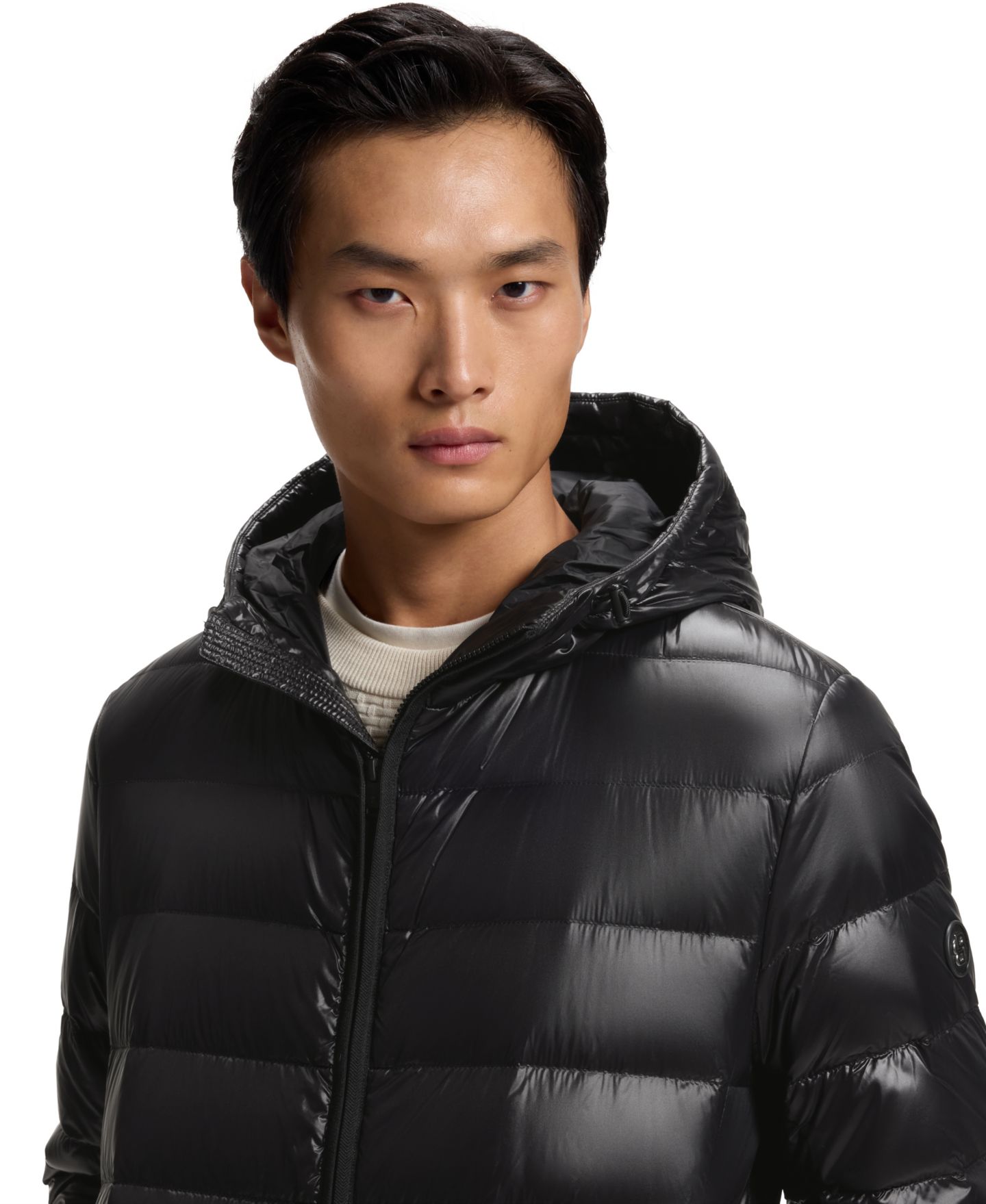 Мужская куртка Hugo Boss BOSS by Water-Repellent Hooded Down, цвет: Чёрный — фото 5