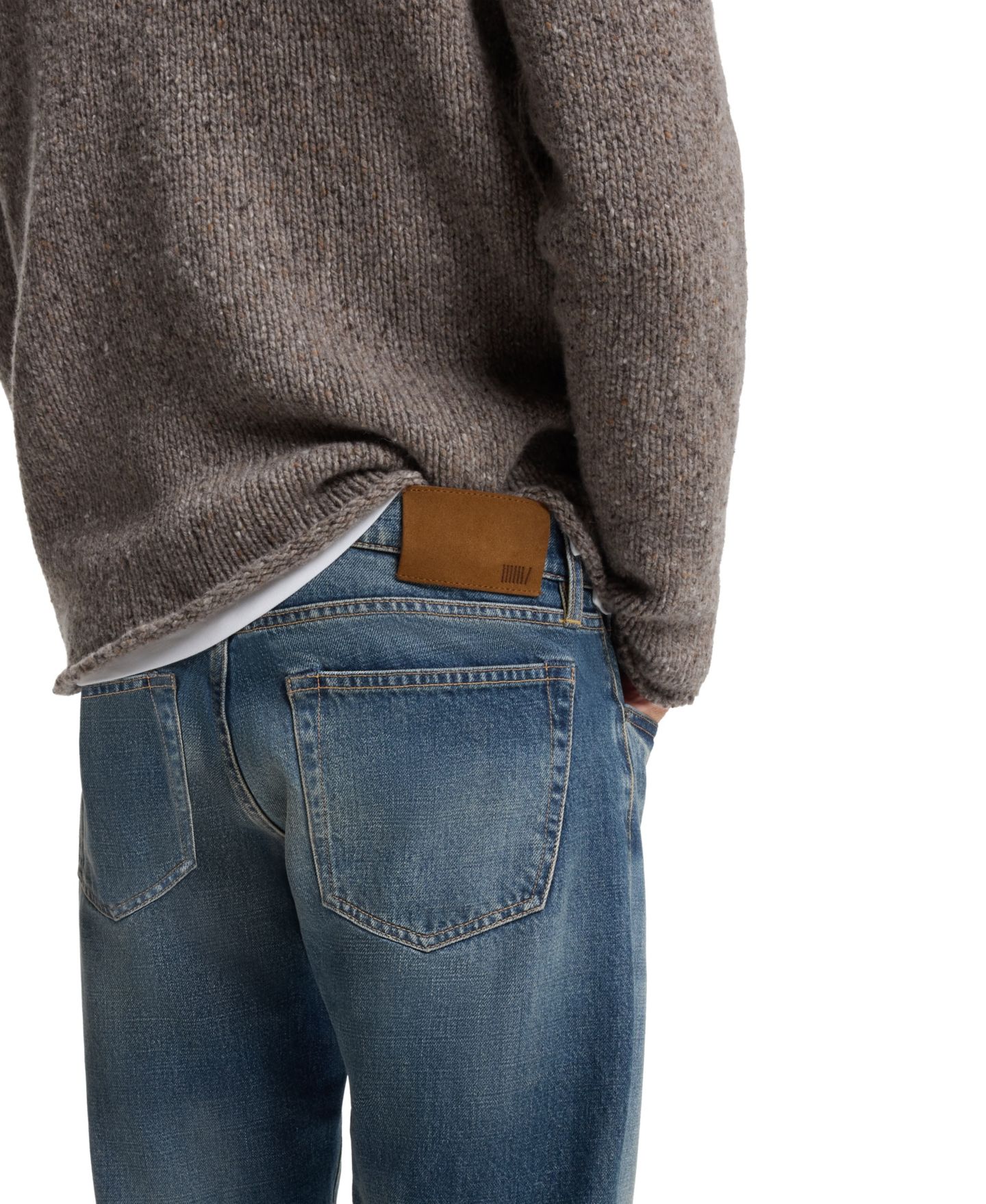 Мужские джинсы Hugo Boss Boss by Beckham Slim-Fit Straight-Leg Denim Jeans, цвет: Синий — фото 6