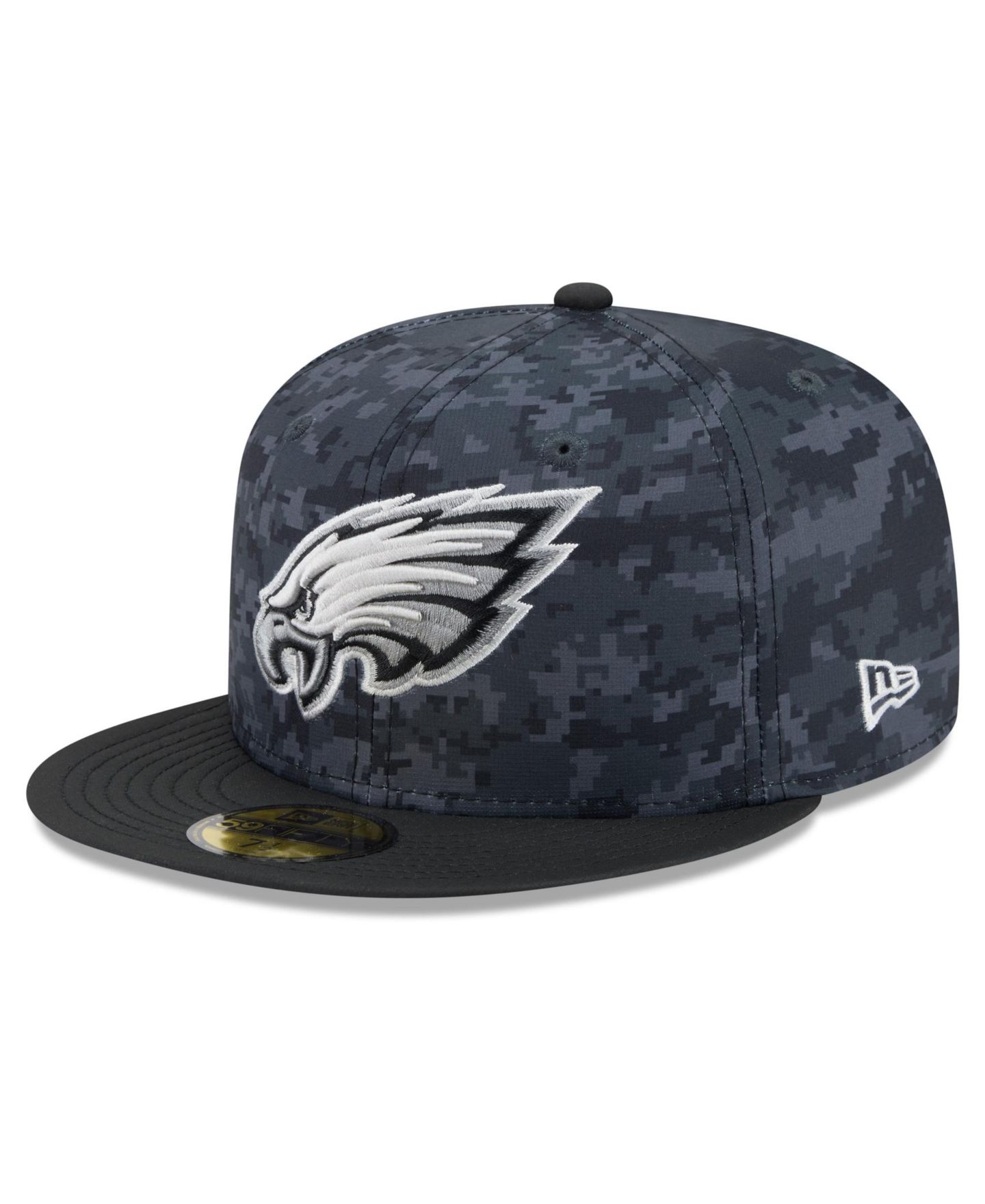 Мужская кепка New Era Black Philadelphia Eagles 2026 Salute To Service 59FIFTY Fitted Hat — фото 3