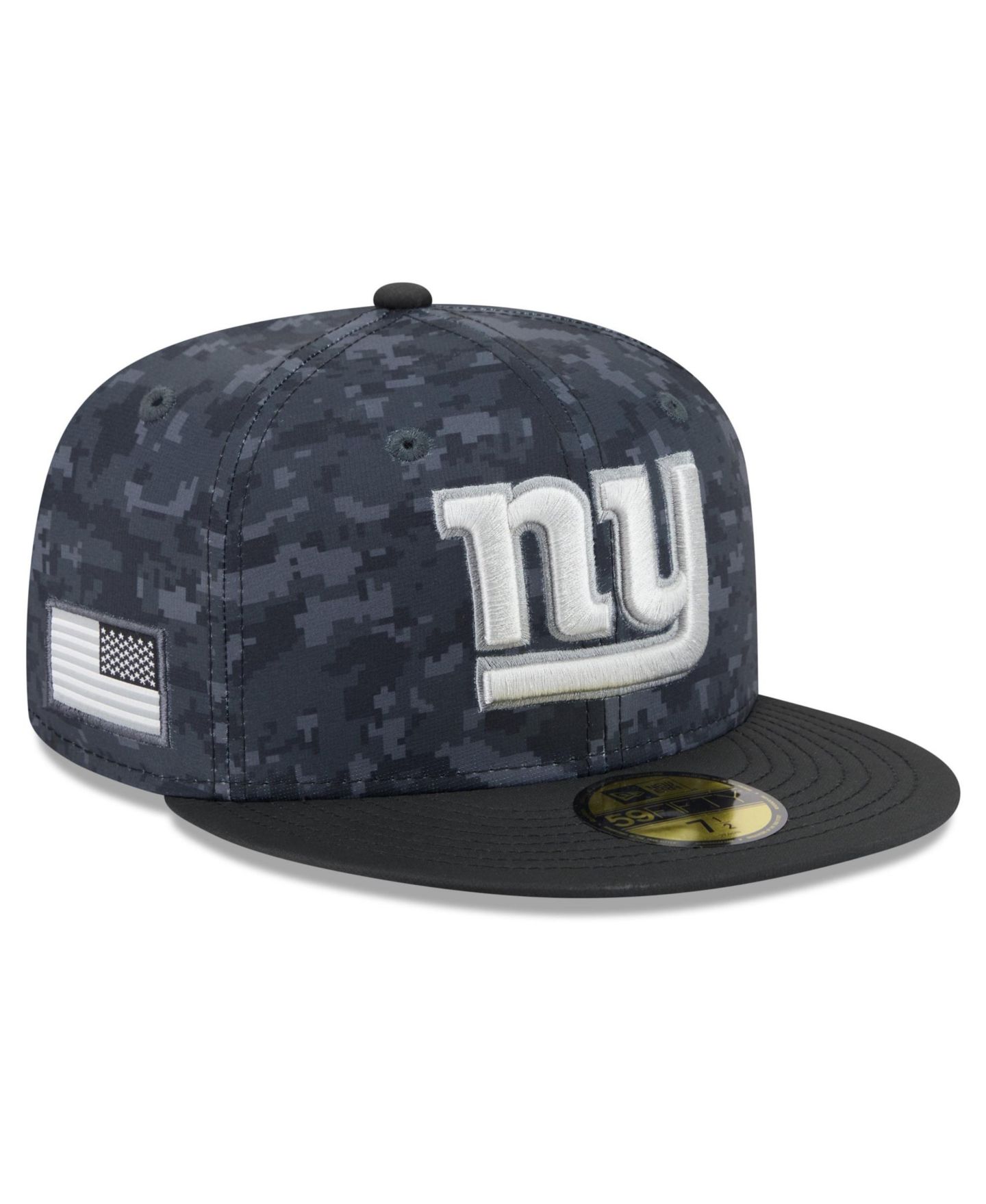 Мужская кепка New Era Black New York Giants 2026 Salute To Service 59FIFTY Fitted Hat — фото 1