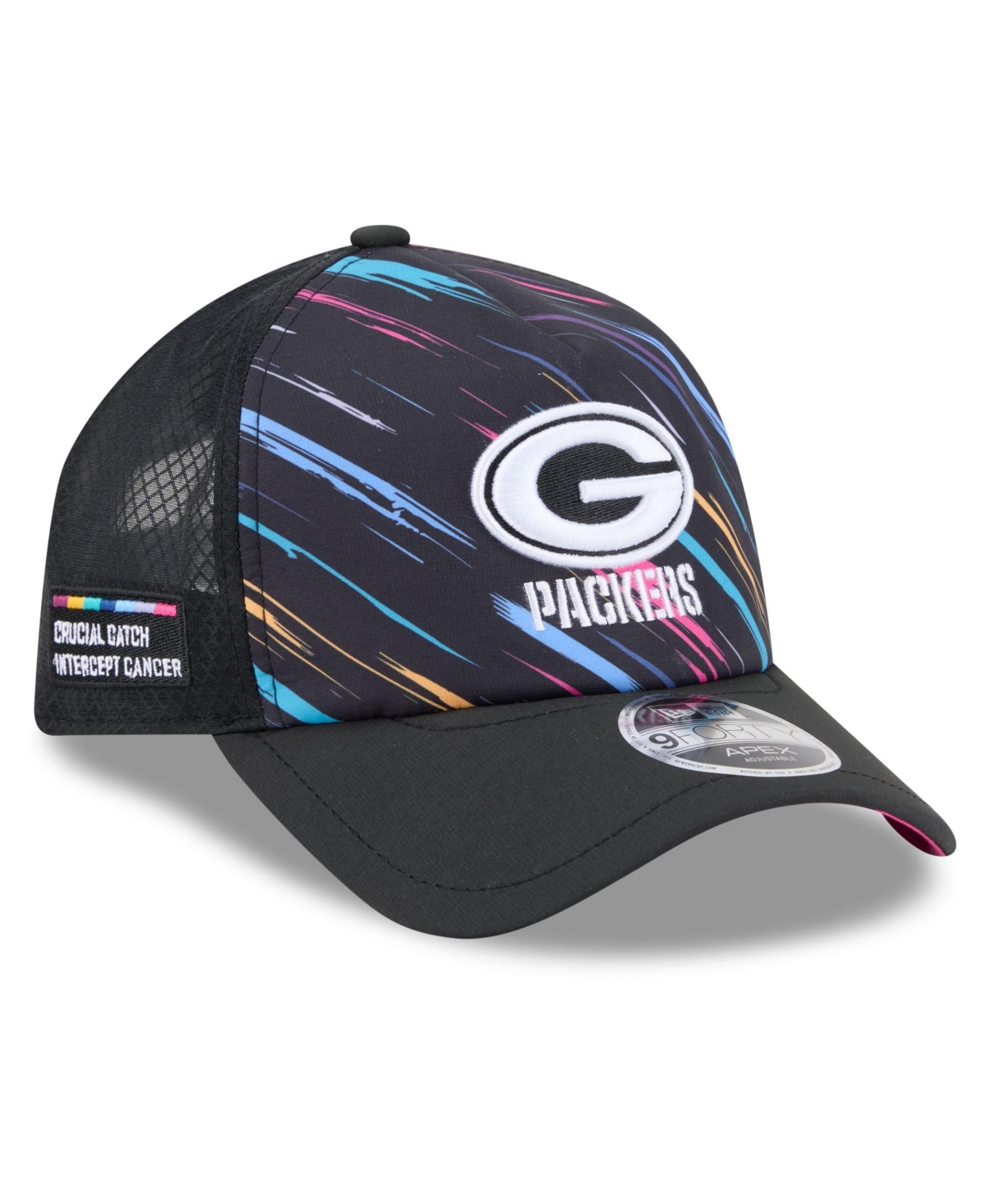 New Era Men's Black Green Bay Packers 2026 Nfl Crucial Catch 9FORTY Apex Adjustable Hat - Black