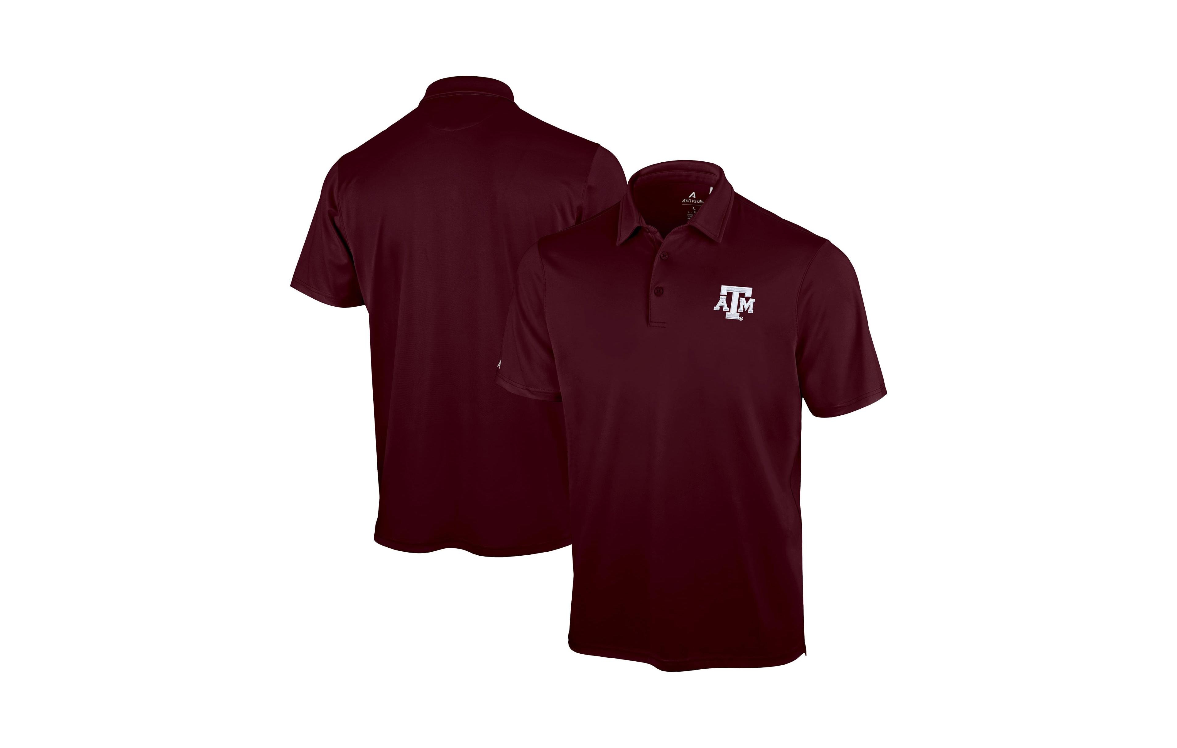 Antigua Men's Maroon Texas A M Aggies Unshakeable Solid Polo Shirt