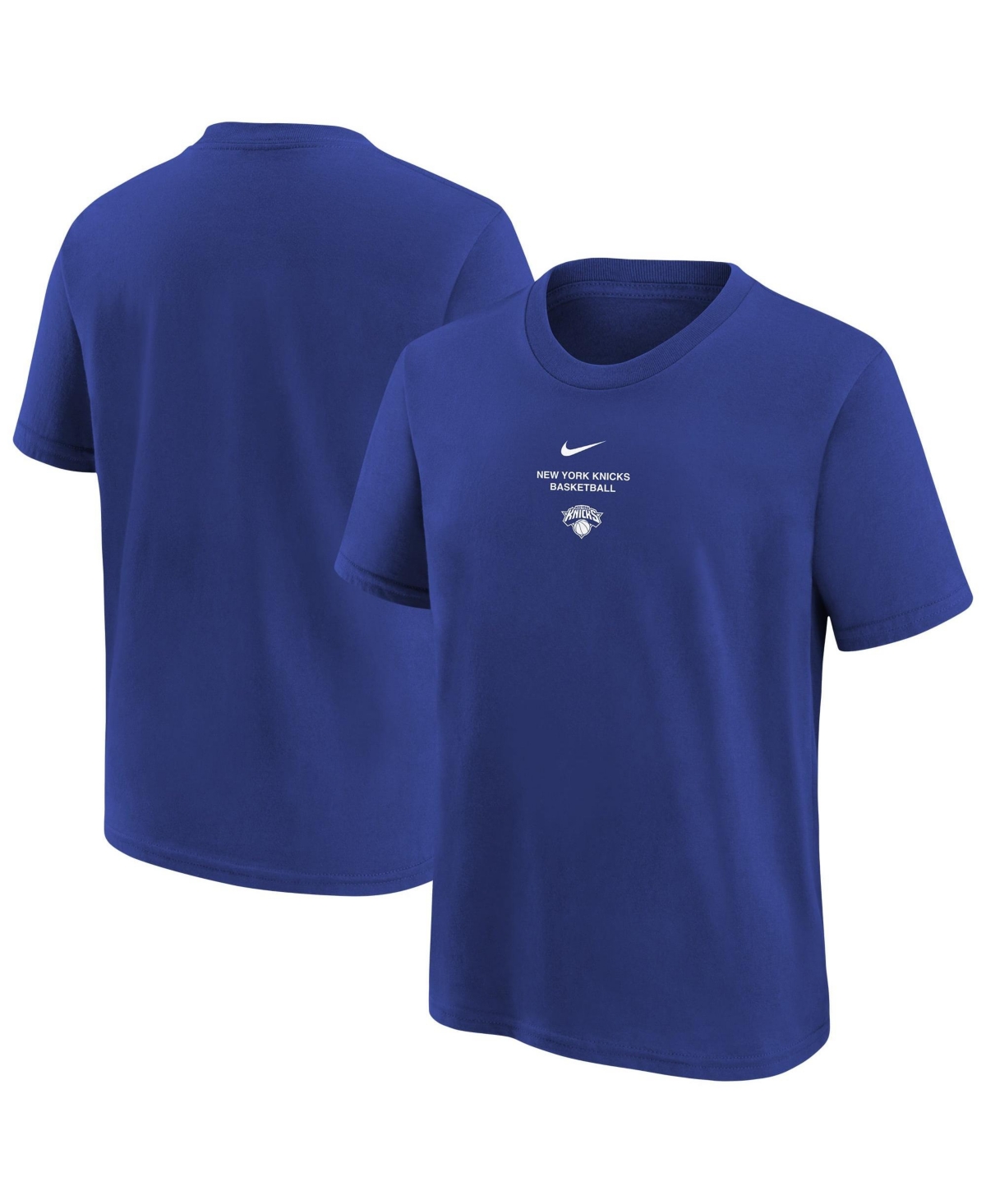 Nike Big Boys' and Girls' Blue New York Knicks 2026 Standard Issue Practice T-Shirt