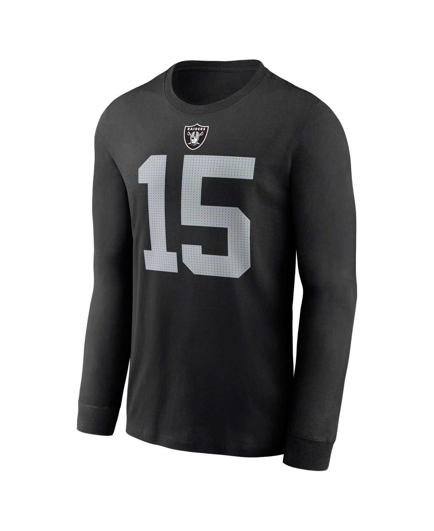 Мужская футболка Nike Fernando Mendoza Black Las Vegas Raiders Name & Number Long Sleeve — фото 2