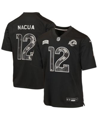 Big Boys' and Girls' Puka Nacua Black Los Angeles Rams 2026 Salute to Service Game Jersey