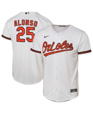 Big Boys' and Girls' Pete Alonso White Baltimore Orioles Home Baseline Jersey