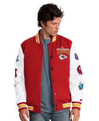 Men's Red Kansas City Chiefs Playoffs Varsity Full-Snap Jacket