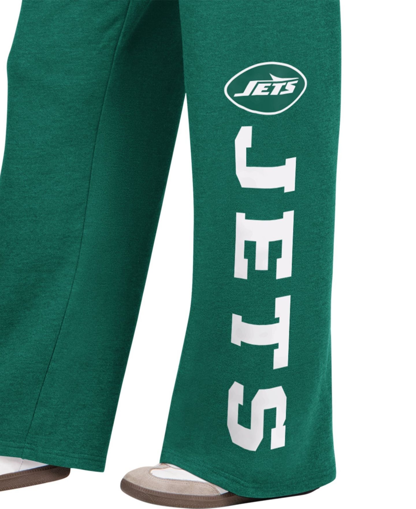 Женские брюки Starter Green New York Jets Field Wide Leg Sweatpants — фото 3