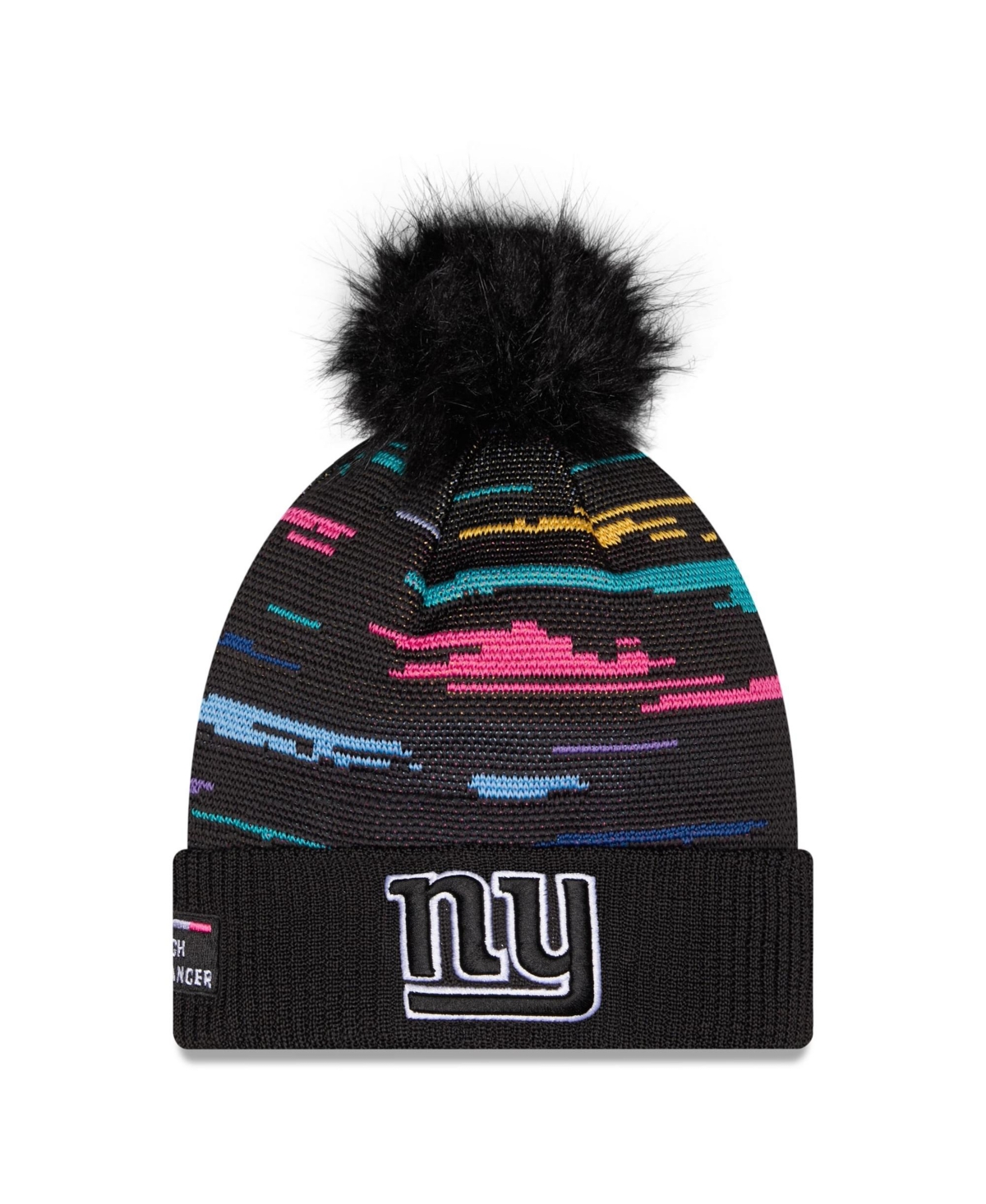 New Era Women's Black New York Giants 2026 Nfl Crucial Catch Cuffed Knit with Pom Hat - Black
