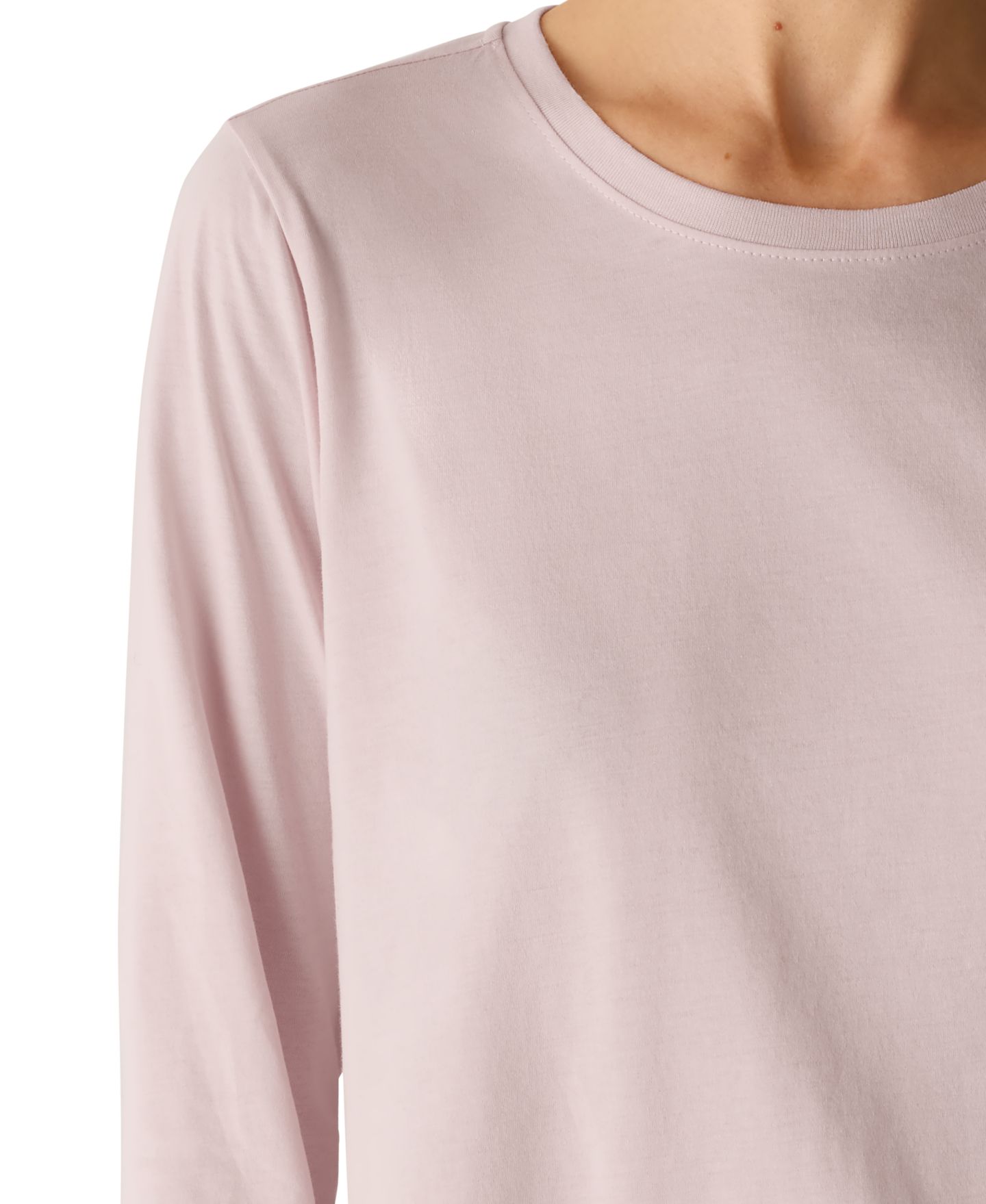 Женская футболка Eileen Fisher Crewneck Long-Sleeve Jersey Knit, цвет: Perls — фото 3