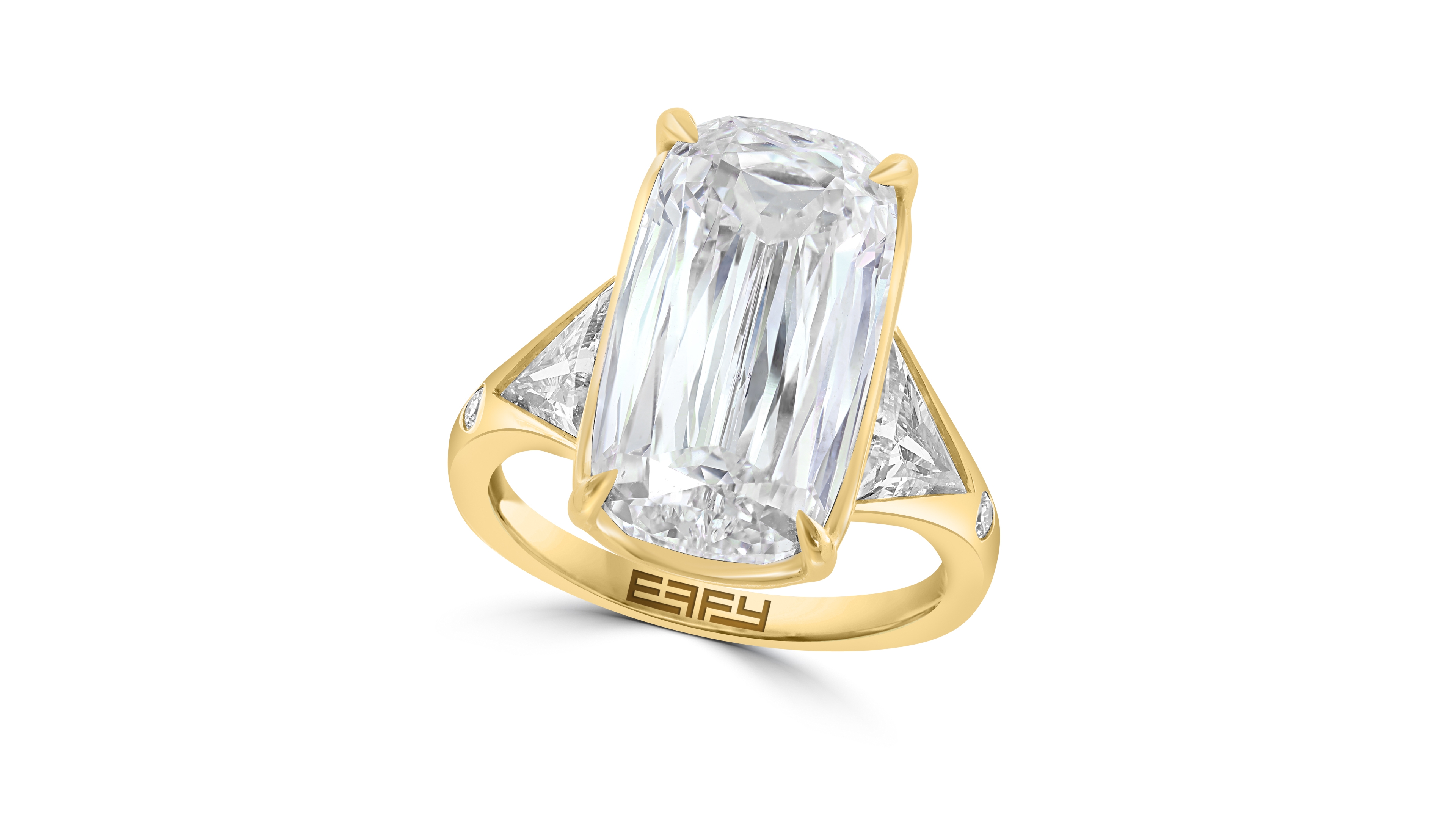 Effy Lab Grown Diamond Three Stone Ring (11-1/5 ct. t.w.) in 14K Yellow Gold