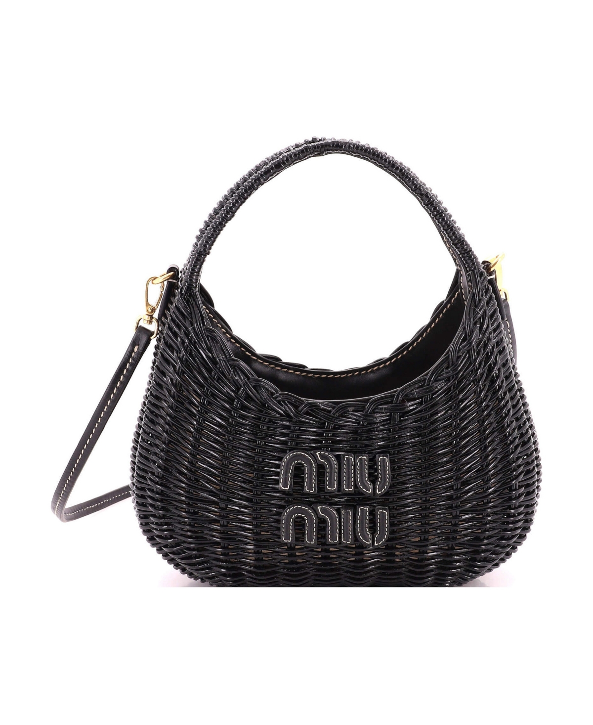 Pre-Owned Miu Miu Mini Wander Hobo Wicker