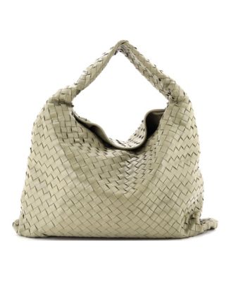 Large Hop Hobo Intrecciato Leather