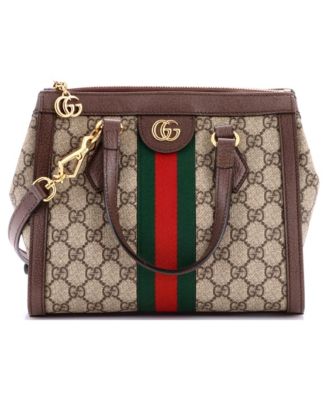 Small Ophidia Top Handle Tote GG Coated Canvas