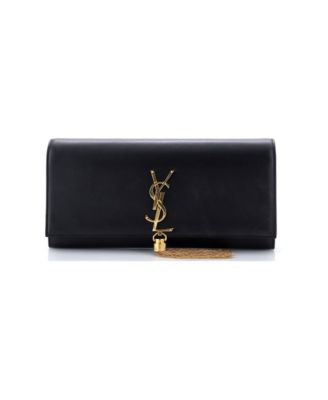 Long Classic Monogram Tassel Clutch Leather