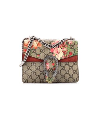 Mini Dionysus Bag Blooms Print GG Coated Canvas