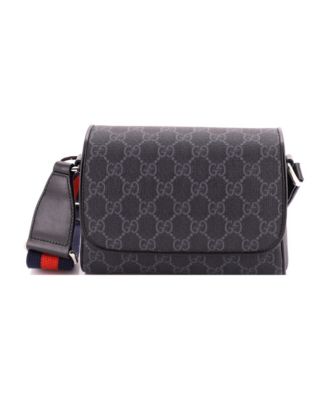 Super Mini Web Flap Messenger Bag GG Coated Canvas