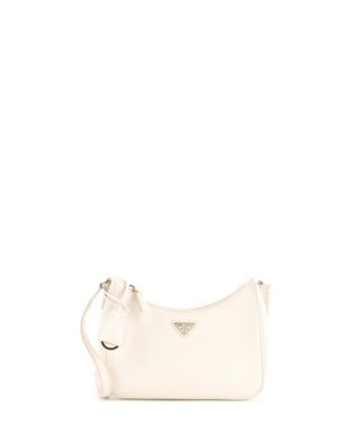 Mini Adjustable Handle Zip Hobo Saffiano Leather